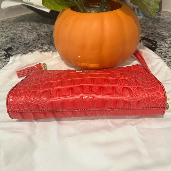 Brahmin Punchy Coral Millie Wristlet - Picture 8 of 10